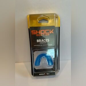 NIP Shock Doctor Braces Strapless Upper Mouth Guard, Blue, ADULT 12+